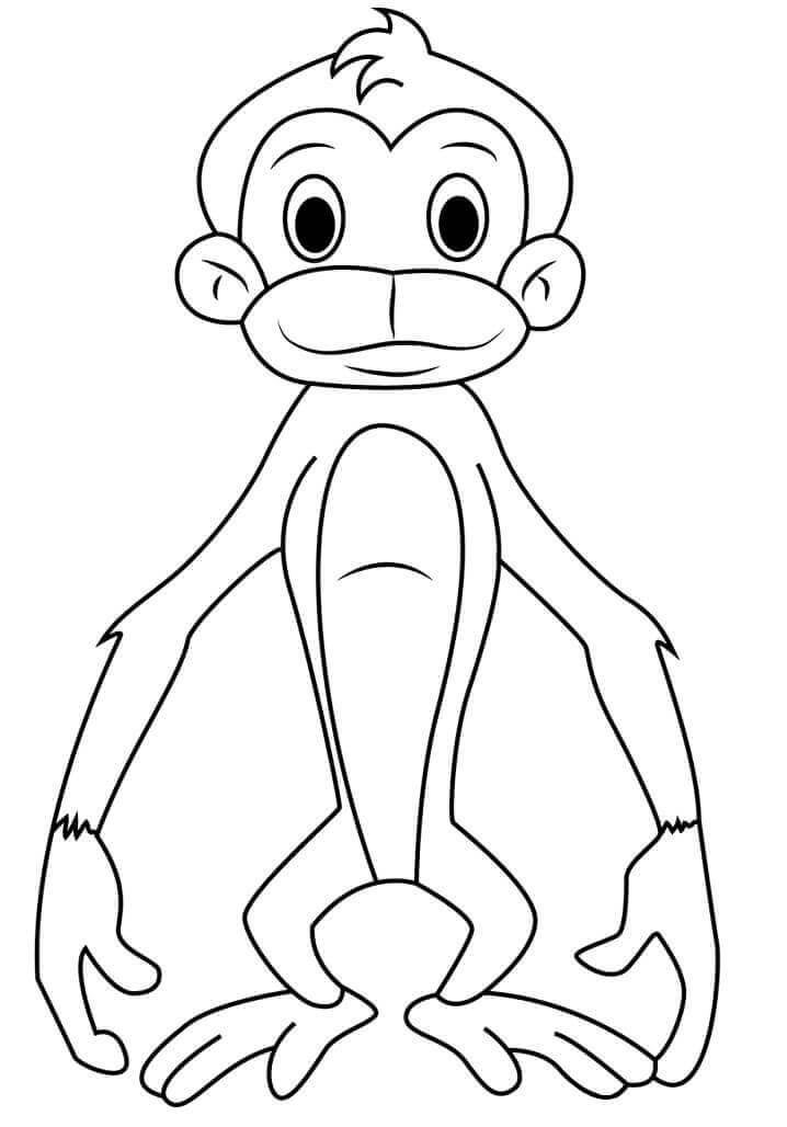 dibujo jaggu bandar de chhota bheem para imprimir y colorear