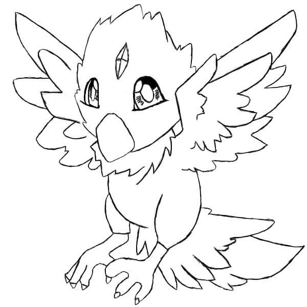 Dibujo de Chibi Anivia para Colorear y Imprimir