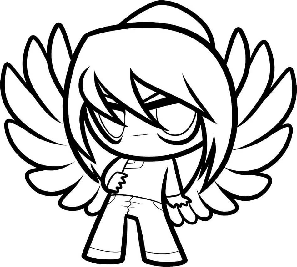 Dibujo de Chibi Fang para Colorear y Imprimir