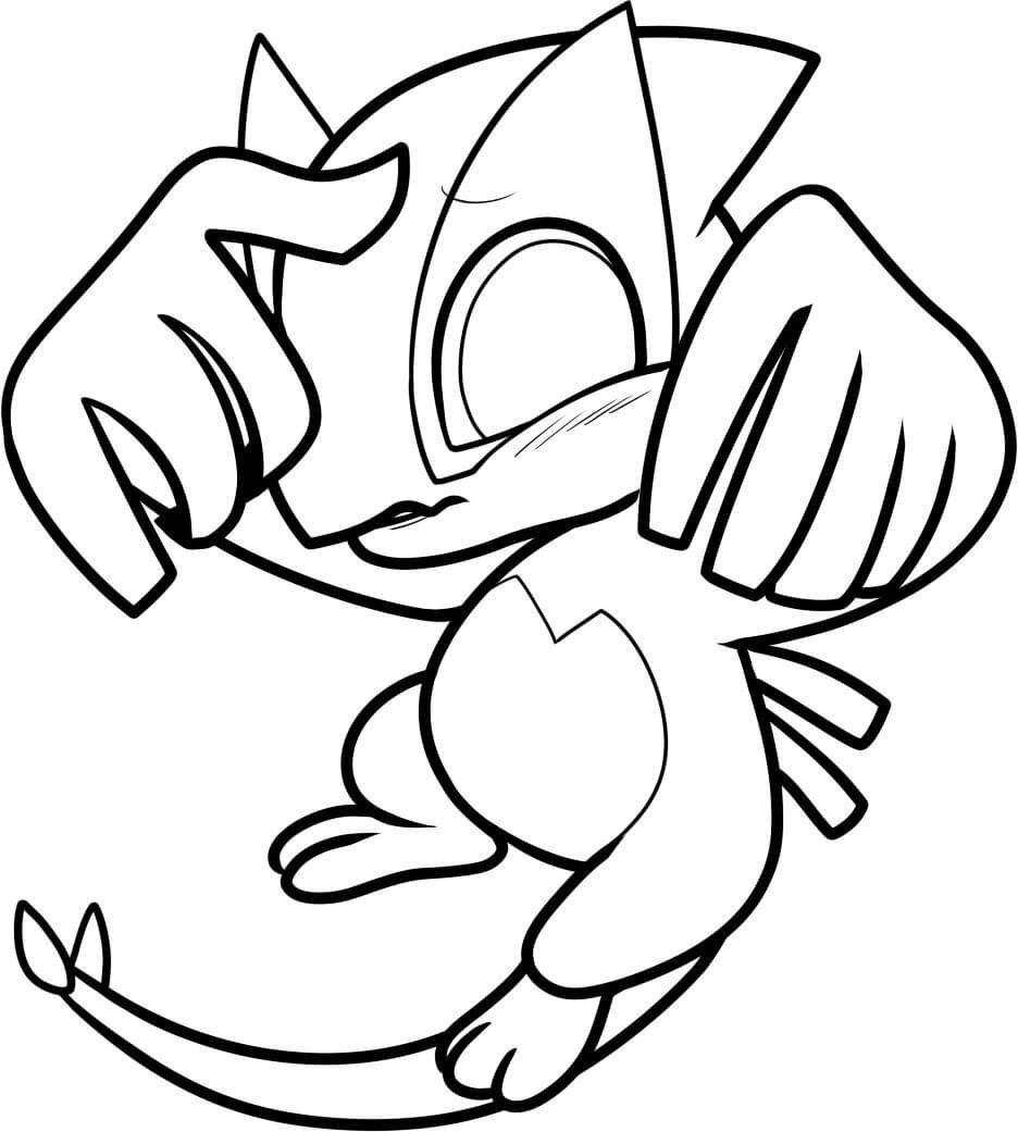 Dibujo de Chibi Lugia Pokémon para Colorear y Imprimir