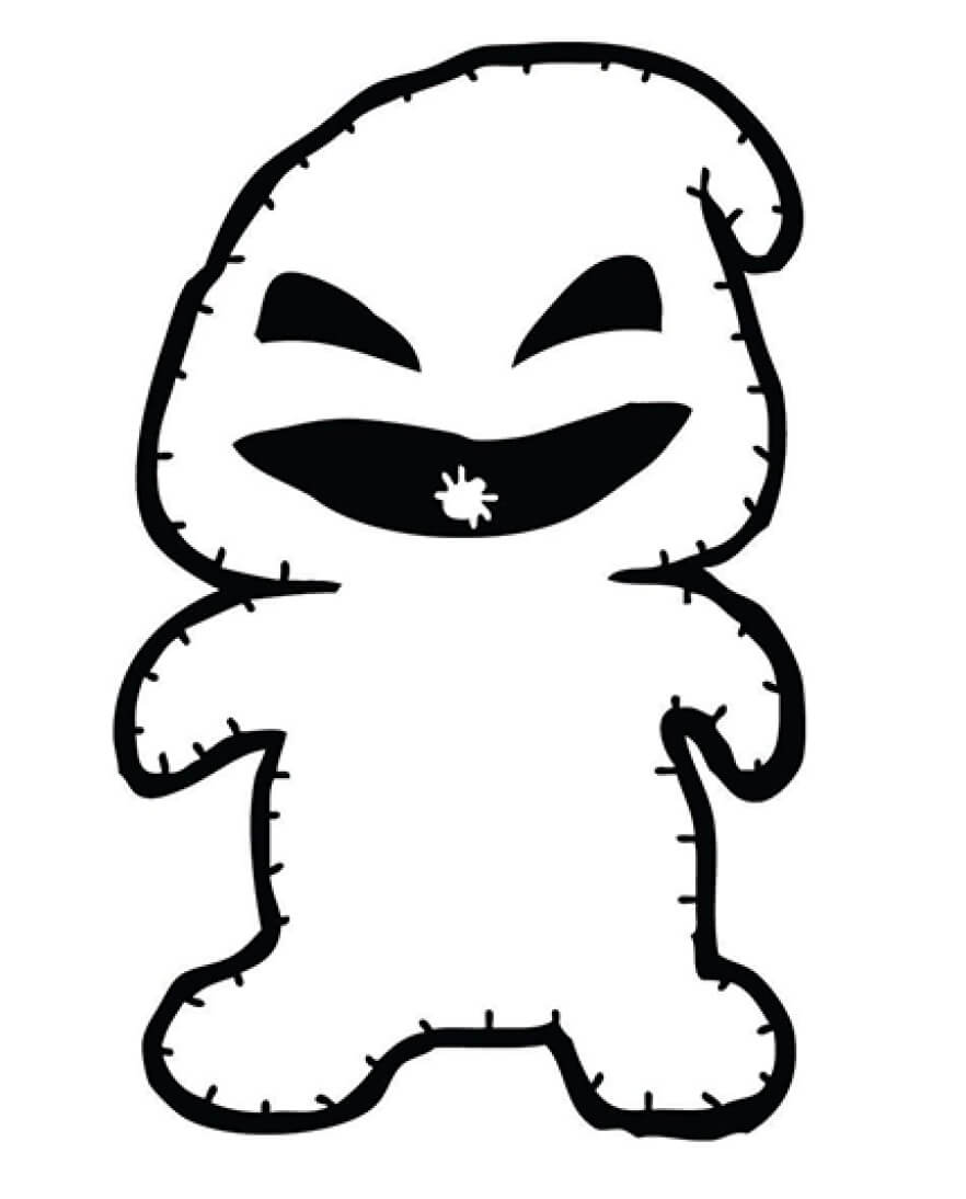 Dibujo de Chibi Oogie Boogie para Colorear y Imprimir