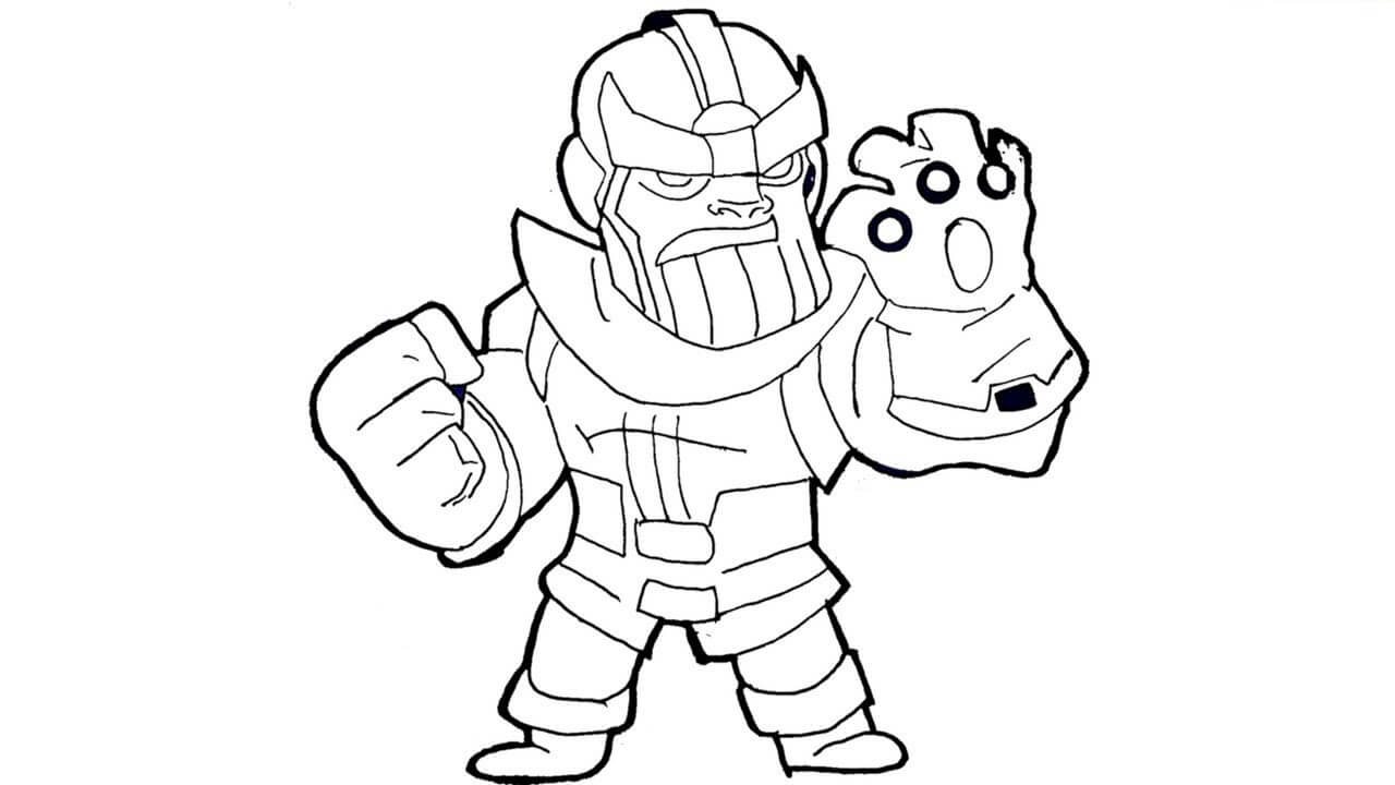 Dibujo de Chibi Thanos para Colorear y Imprimir