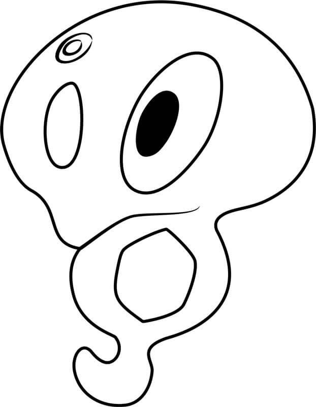 Dibujo de Chibi Zygarde para Colorear y Imprimir