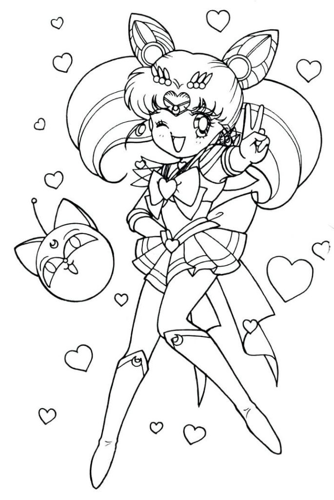Dibujo de Preciosa Chibiusa para Colorear y Imprimir