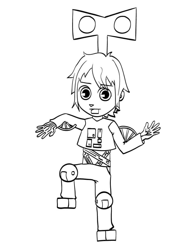 Dibujo de Chico Robot Anime para Colorear y Imprimir