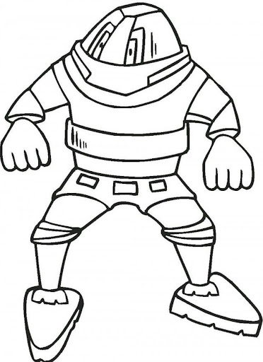Dibujo de Chico Robot Imprimible para Colorear y Imprimir