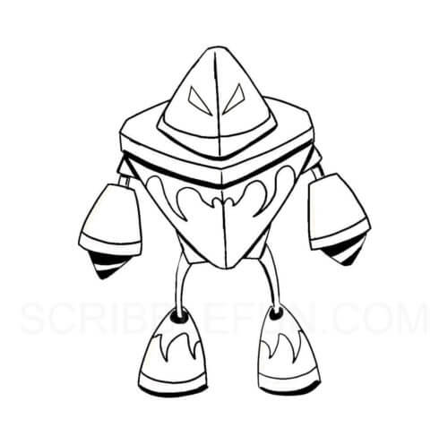 Dibujo de Chico Robot Monstruo para Colorear y Imprimir