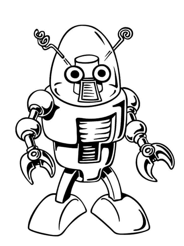 Dibujo de Chico Robot Normal para Colorear y Imprimir