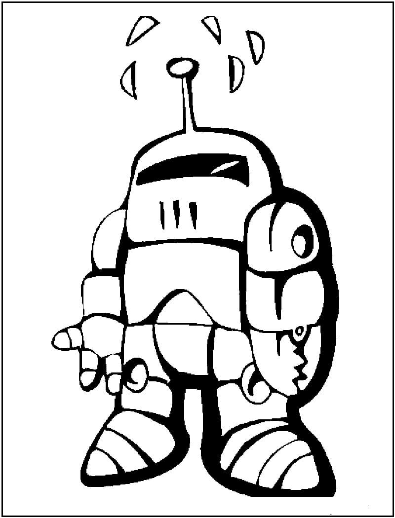 Dibujo de Chico Robot Perfecto para Colorear y Imprimir