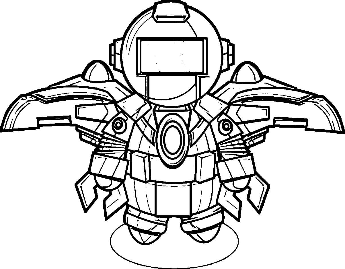 Dibujo de Dibujar a Mano Chico Robot para Colorear y Imprimir