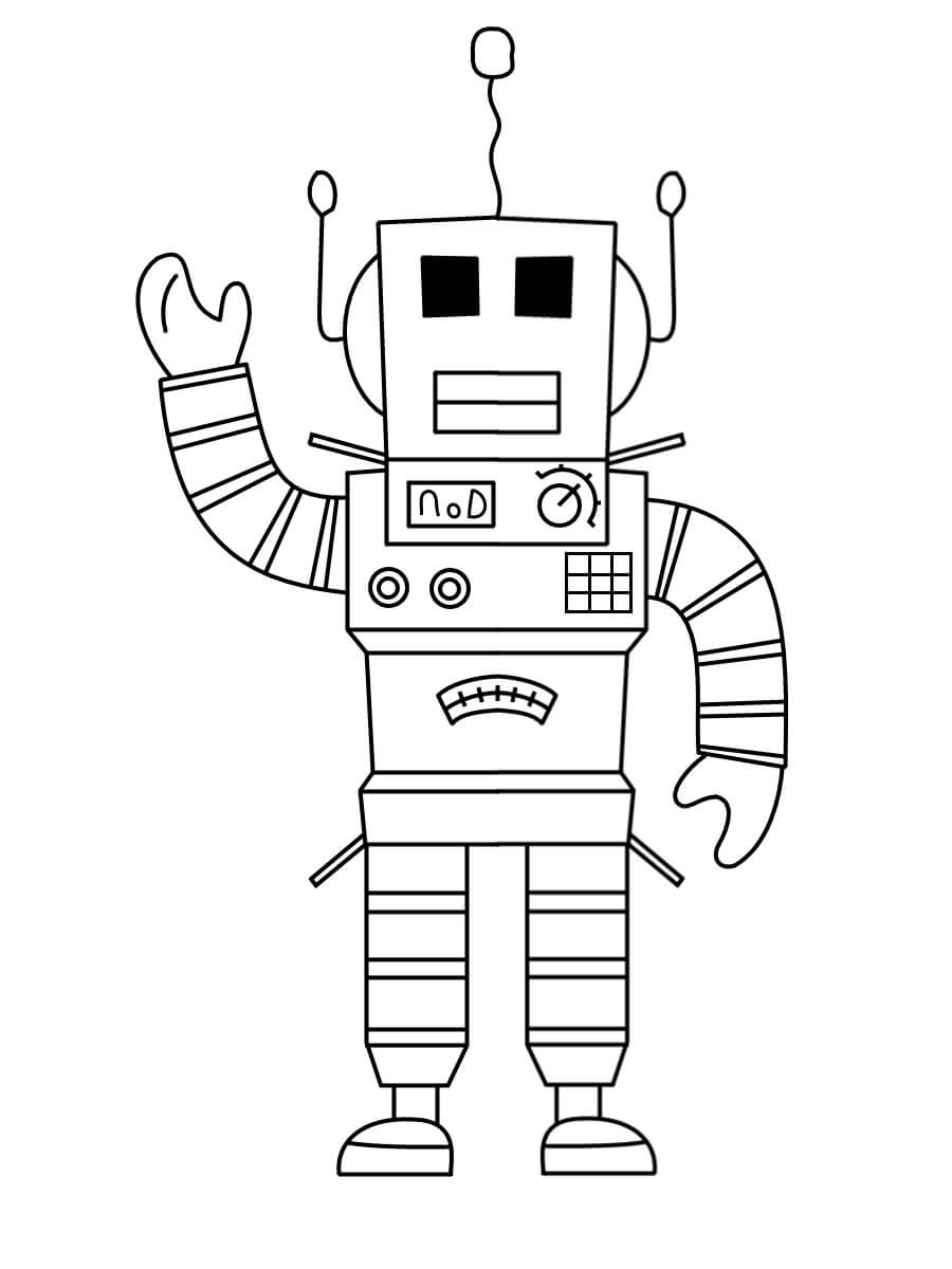 Dibujo de Dibujo Robot Guy Roblox para Colorear y Imprimir