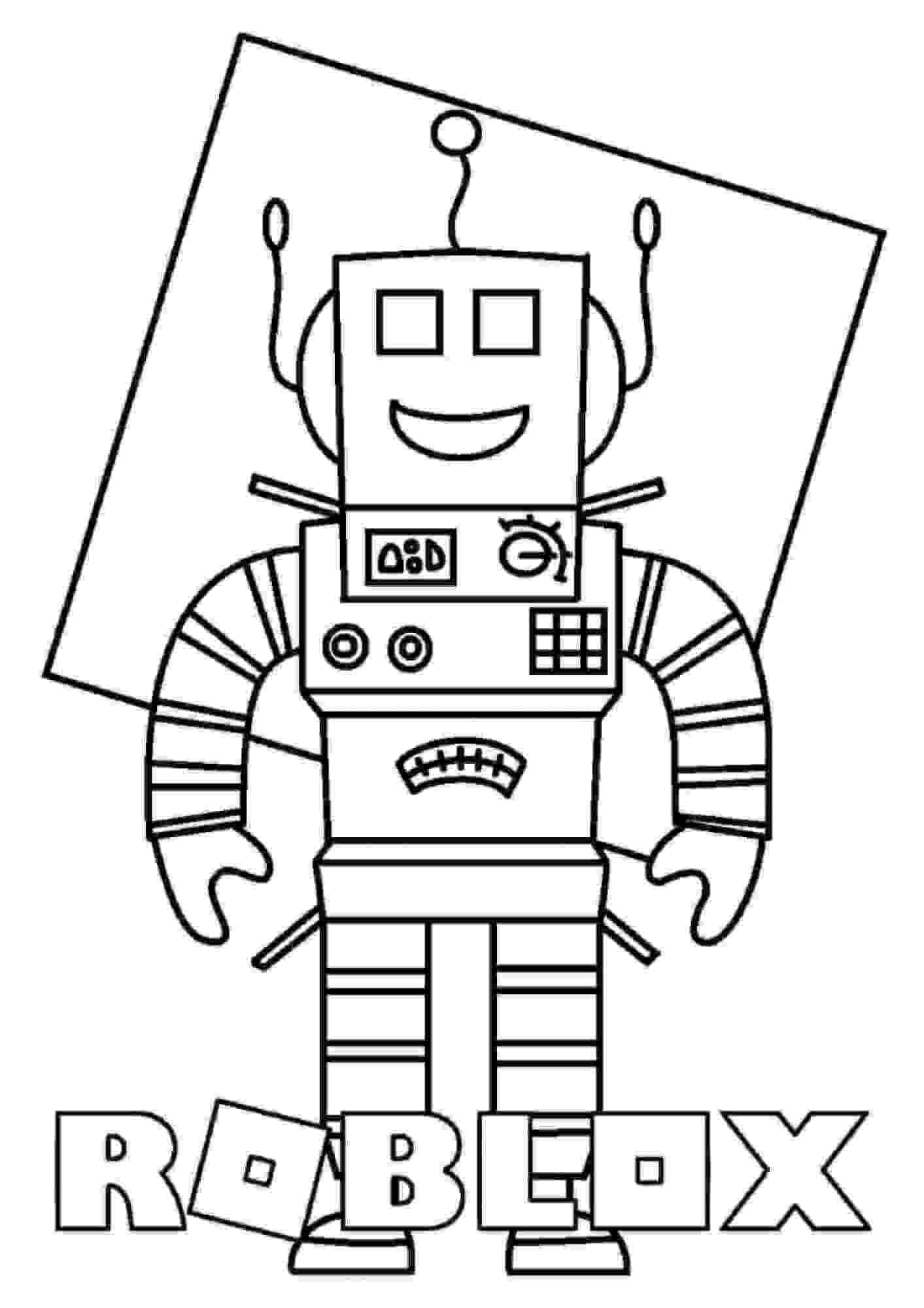 Dibujo de Robot Guy Roblox Divertido para Colorear y Imprimir