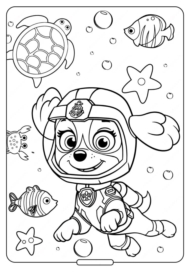 Dibujo de Chico de La Patrulla Canina para Colorear y Imprimir
