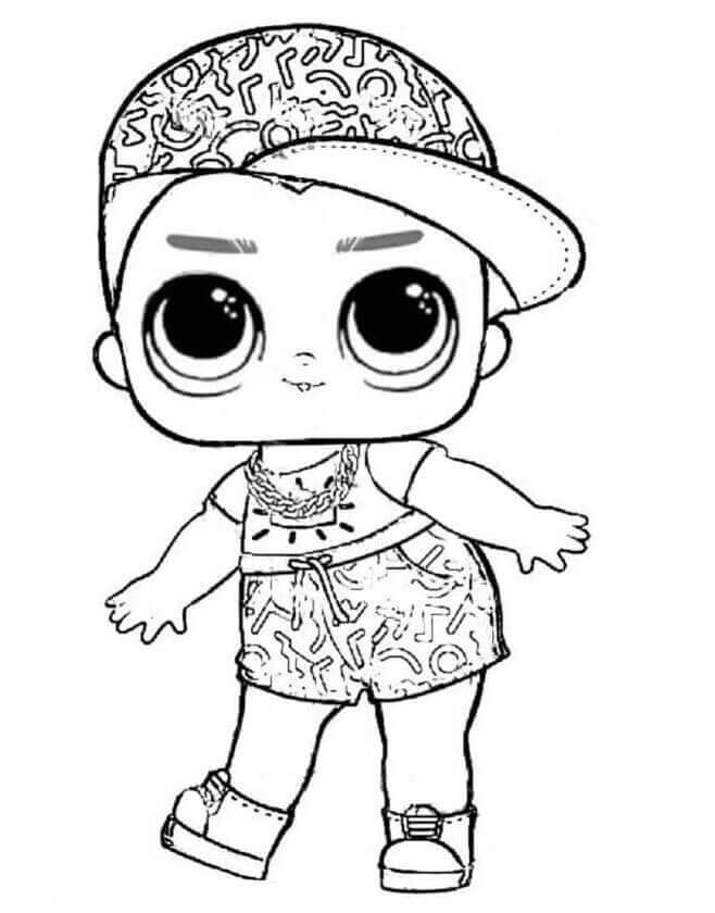 Dibujo de Chico Genial Lol para Colorear y Imprimir