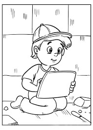 Dibujo de Niño Dibujar para Colorear y Imprimir