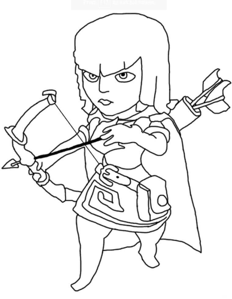 Dibujo de Arquero para Colorear y Imprimir