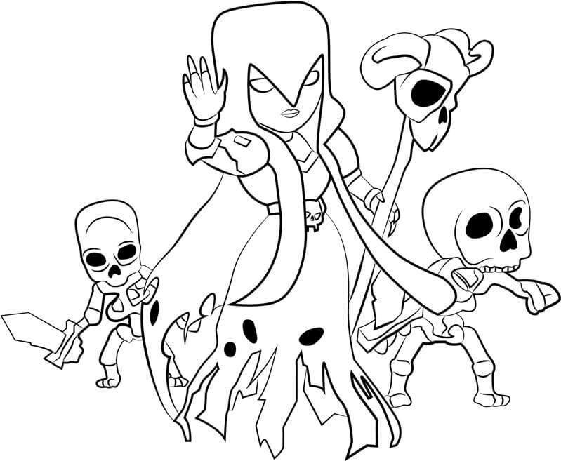 Dibujo de Bruja para Colorear y Imprimir