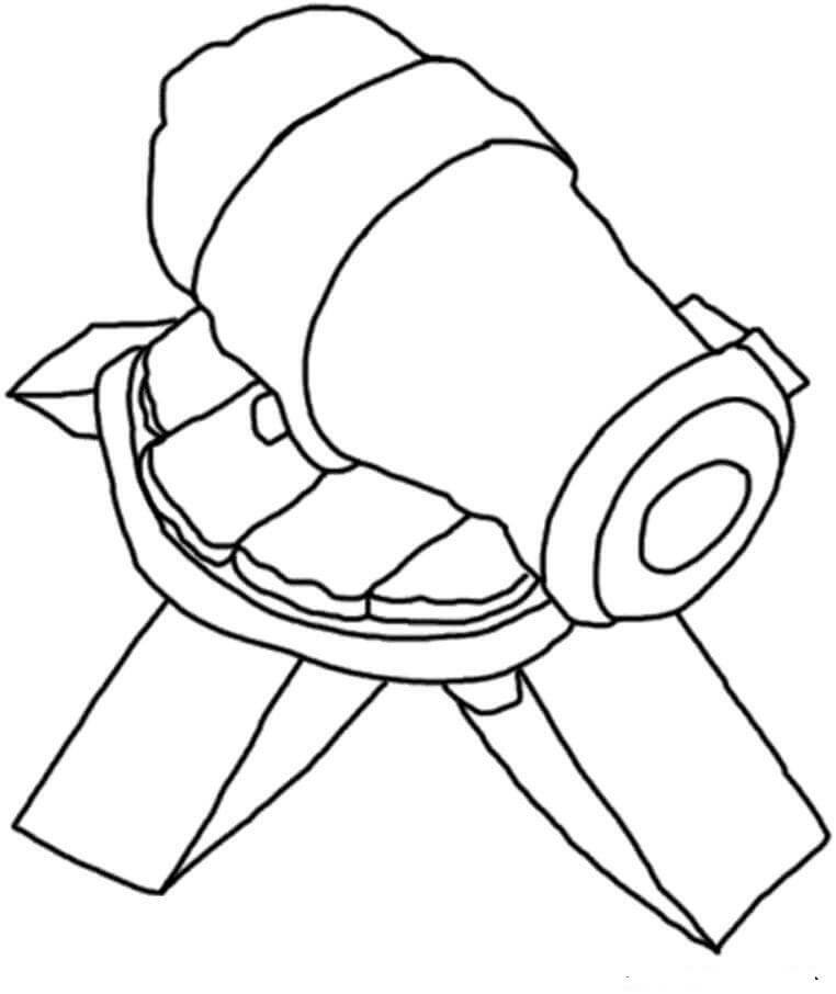 Dibujo de Cañón para Colorear y Imprimir