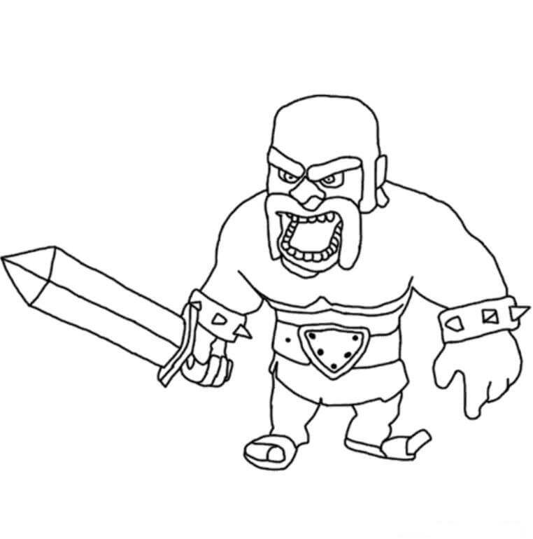 Dibujo de Ejército Bárbaro para Colorear y Imprimir