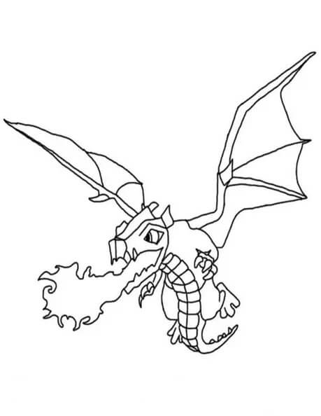 Dibujo de Ejército Dragón para Colorear y Imprimir