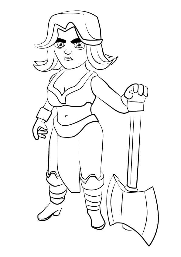 Dibujo de Valkyrie para Colorear y Imprimir