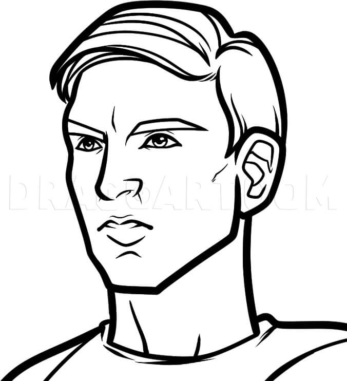 Dibujo de Dibujar Al Ppequeño Chris Evans para Colorear y Imprimir