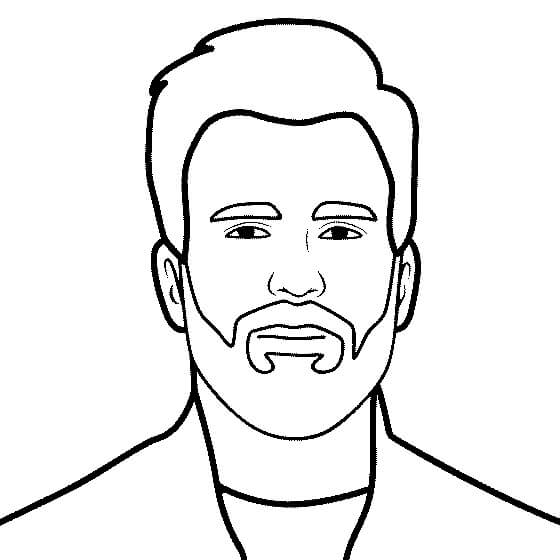 Dibujo de Enfréntate a Chris Evans para Colorear y Imprimir