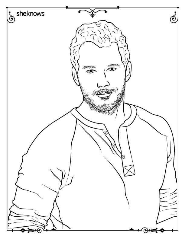 Dibujo de Gran Chris Evans para Colorear y Imprimir