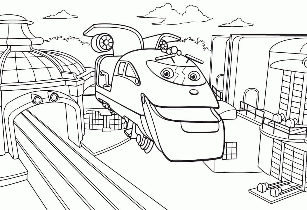 Dibujo de Acción Chugger En Chuggington para Colorear y Imprimir