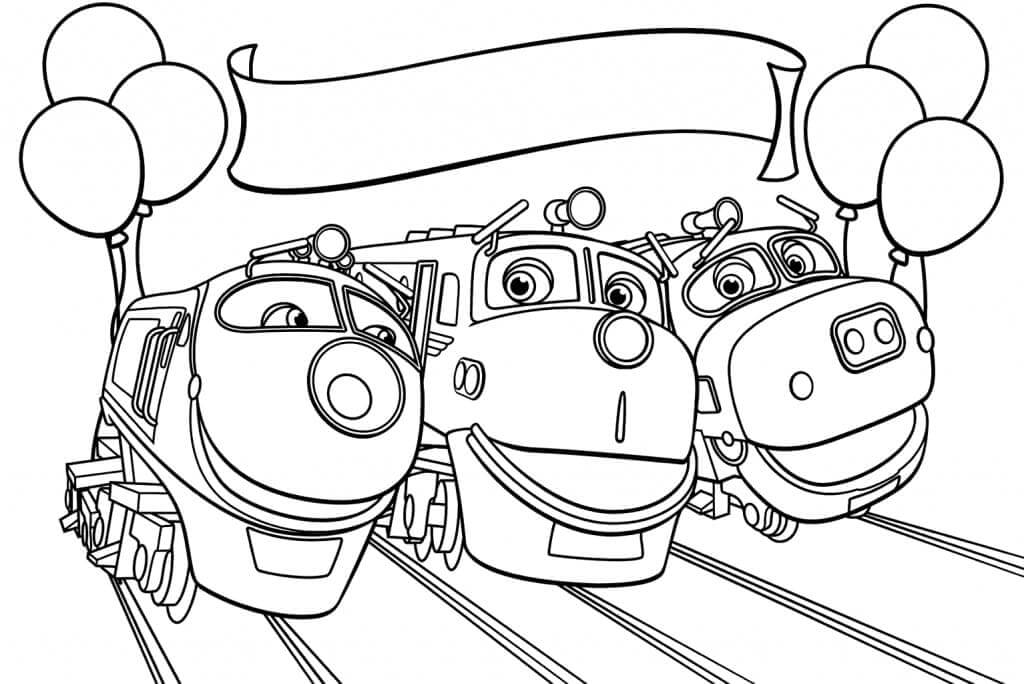 Dibujo de Personajes de Chuggington para Colorear y Imprimir