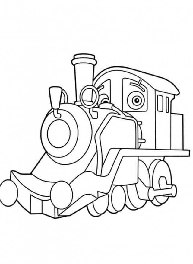 Dibujo de Viejo Puffer Pete En Chuggington para Colorear y Imprimir
