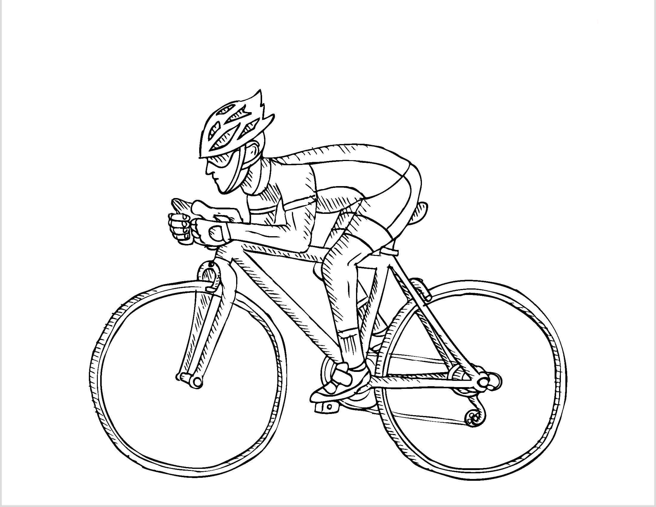 Dibujo de Ciclismo En Pista para Colorear y Imprimir
