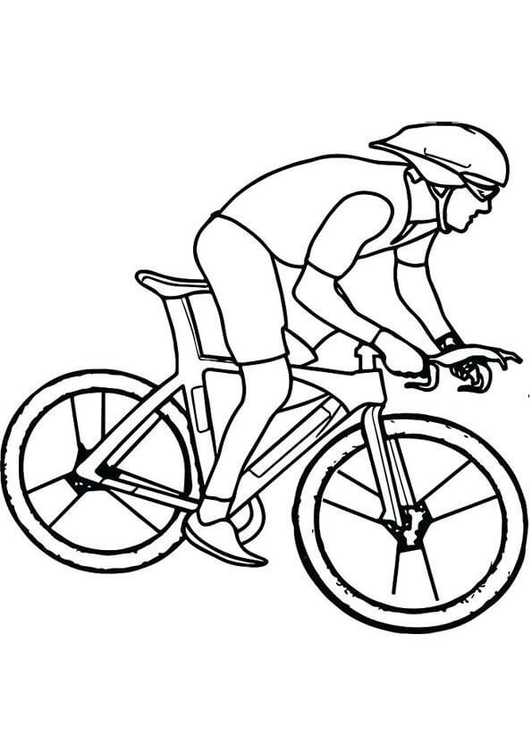 Dibujo de Genial Andar En Bicicleta para Colorear y Imprimir