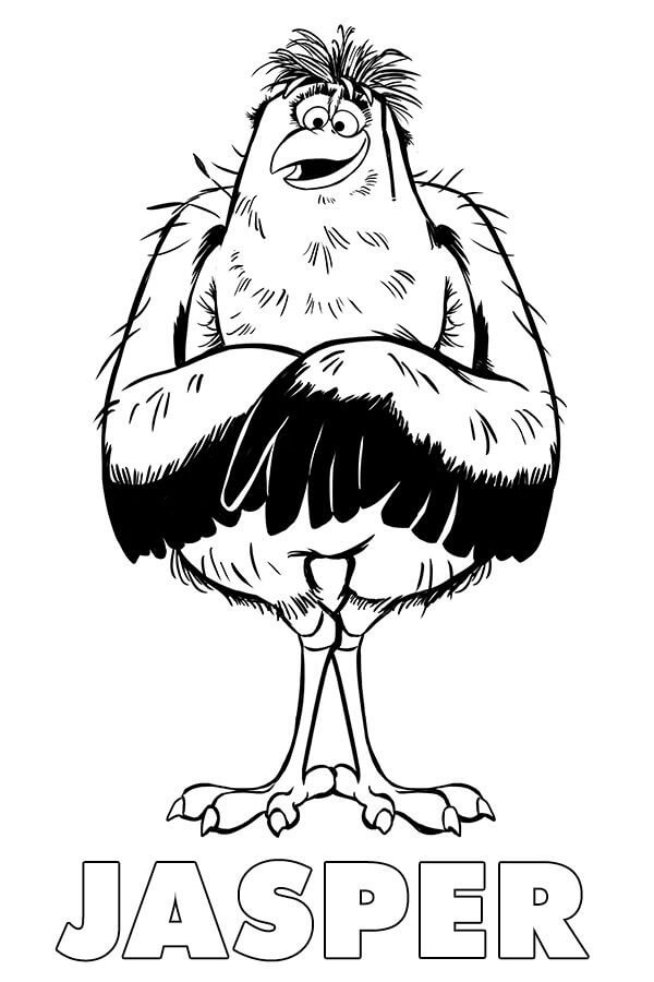 Dibujo de Cigüeña Jaspe para Colorear y Imprimir