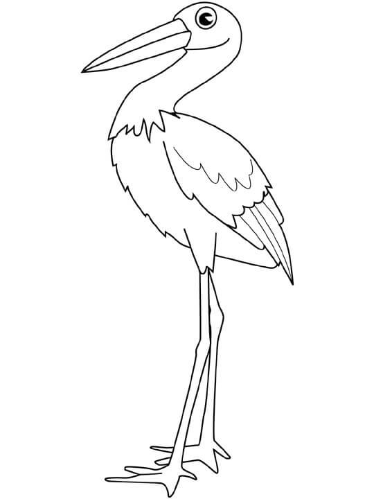 Dibujo de Cigüeñas Básicas 1 para Colorear y Imprimir