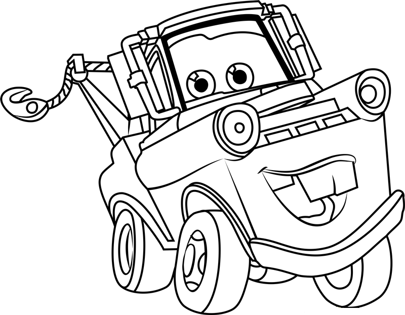 Dibujo de Contento Tow Master para Colorear y Imprimir