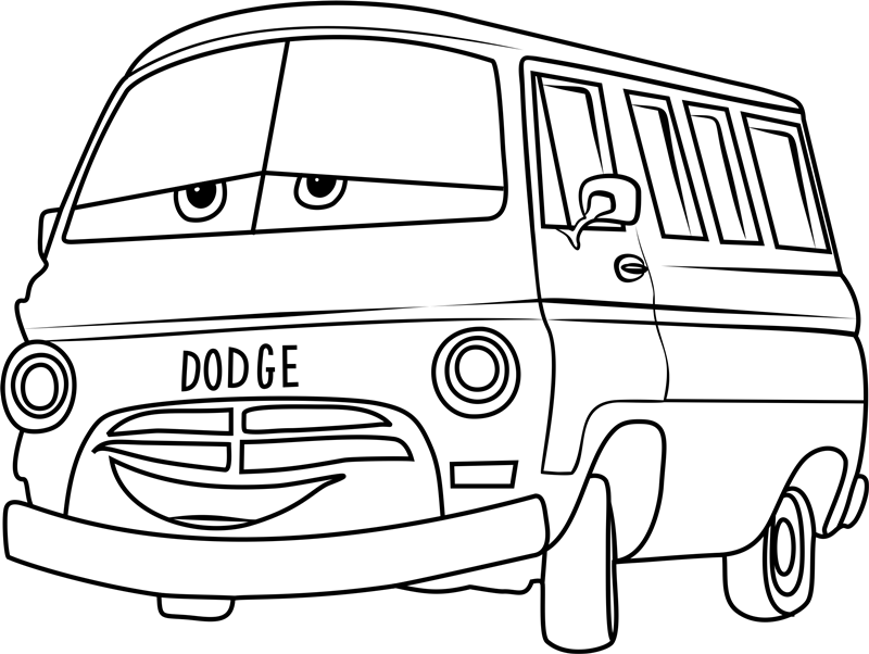Dibujo de Eze de Oxido Polvoriento En Coches 3 para Colorear y Imprimir