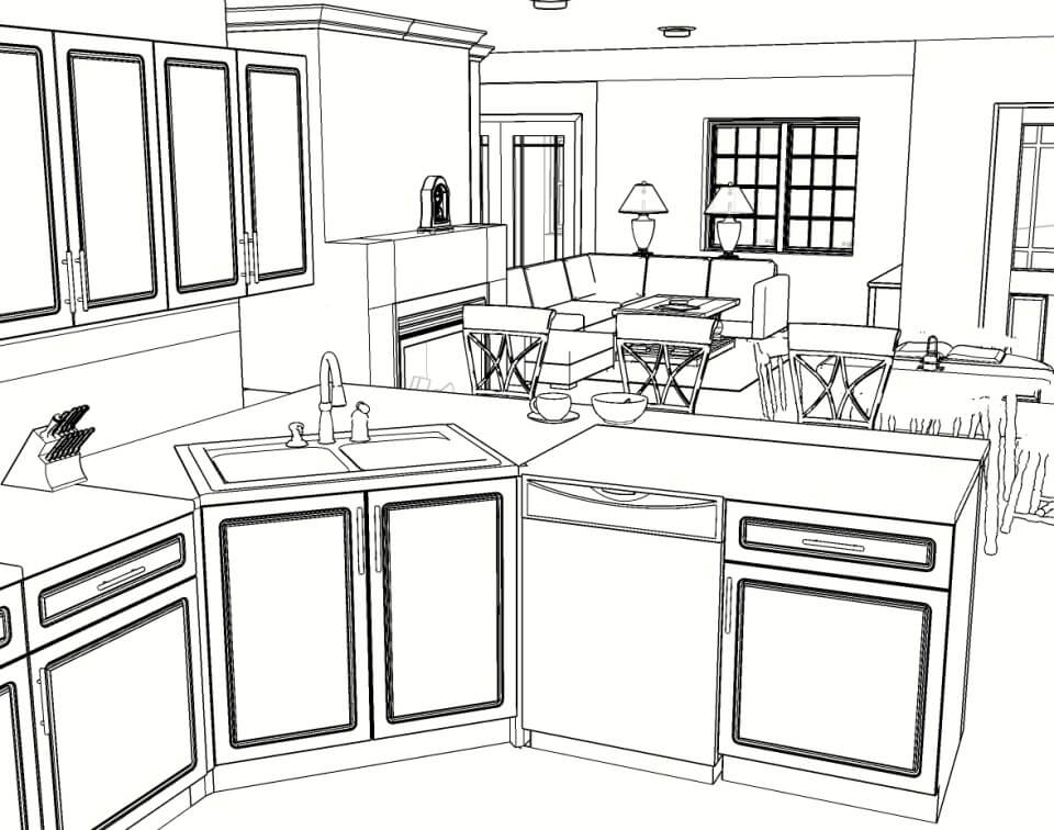 Dibujo de Buena Cocina para Colorear y Imprimir