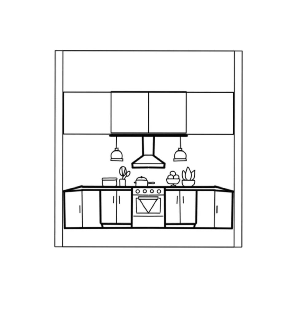 Dibujo de Cocina Perfecta para Colorear y Imprimir