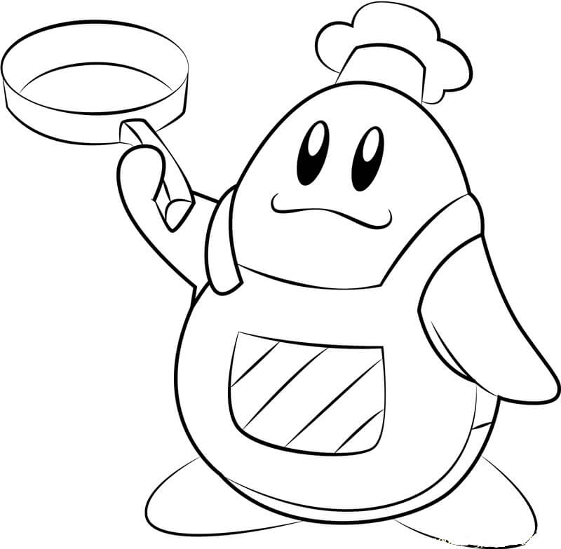 dibujo cocinero kawasaki para colorear