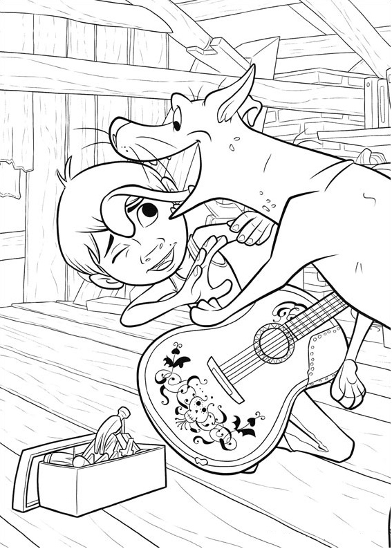 Dibujo de Miguel y Dante para Colorear y Imprimir