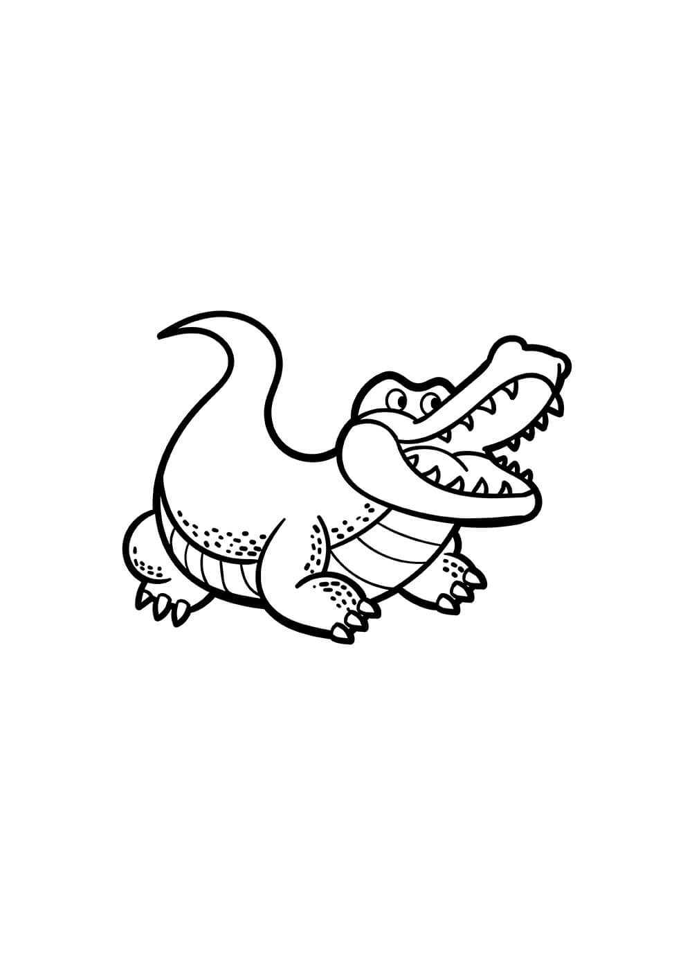 dibujo cocodrilo libre para imprimir y colorear