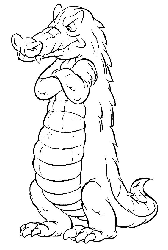 dibujo cocodrilo normal para imprimir y colorear