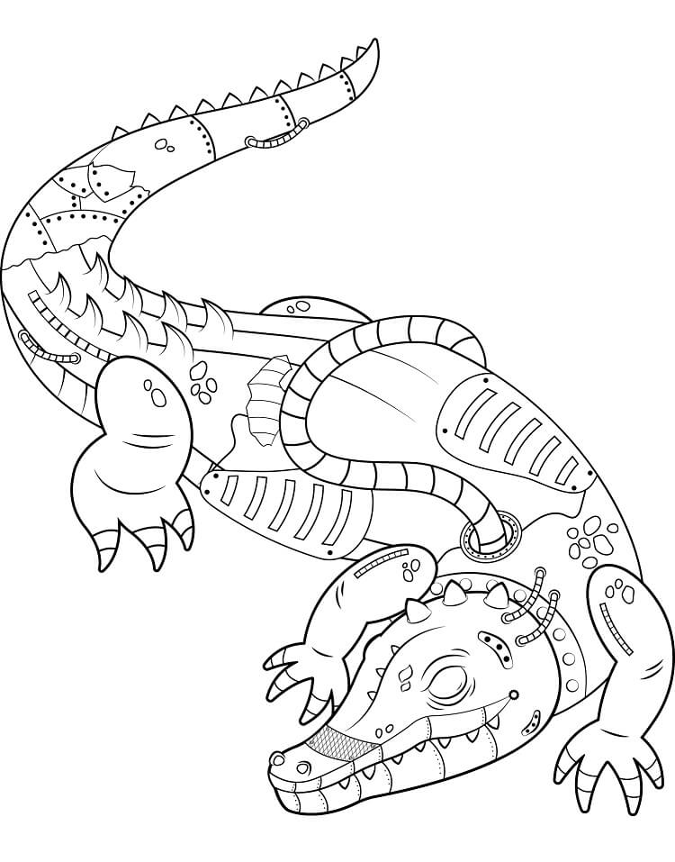 dibujo cocodrilo perfecto para imprimir y colorear