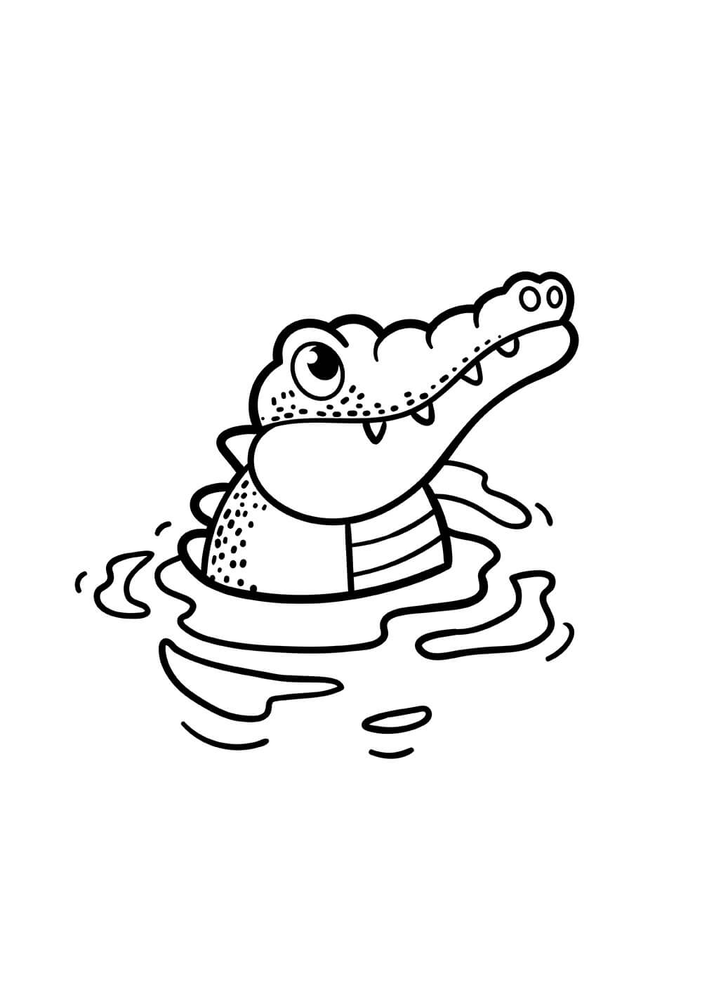 dibujo idea libre de cocodrilos para imprimir y colorear