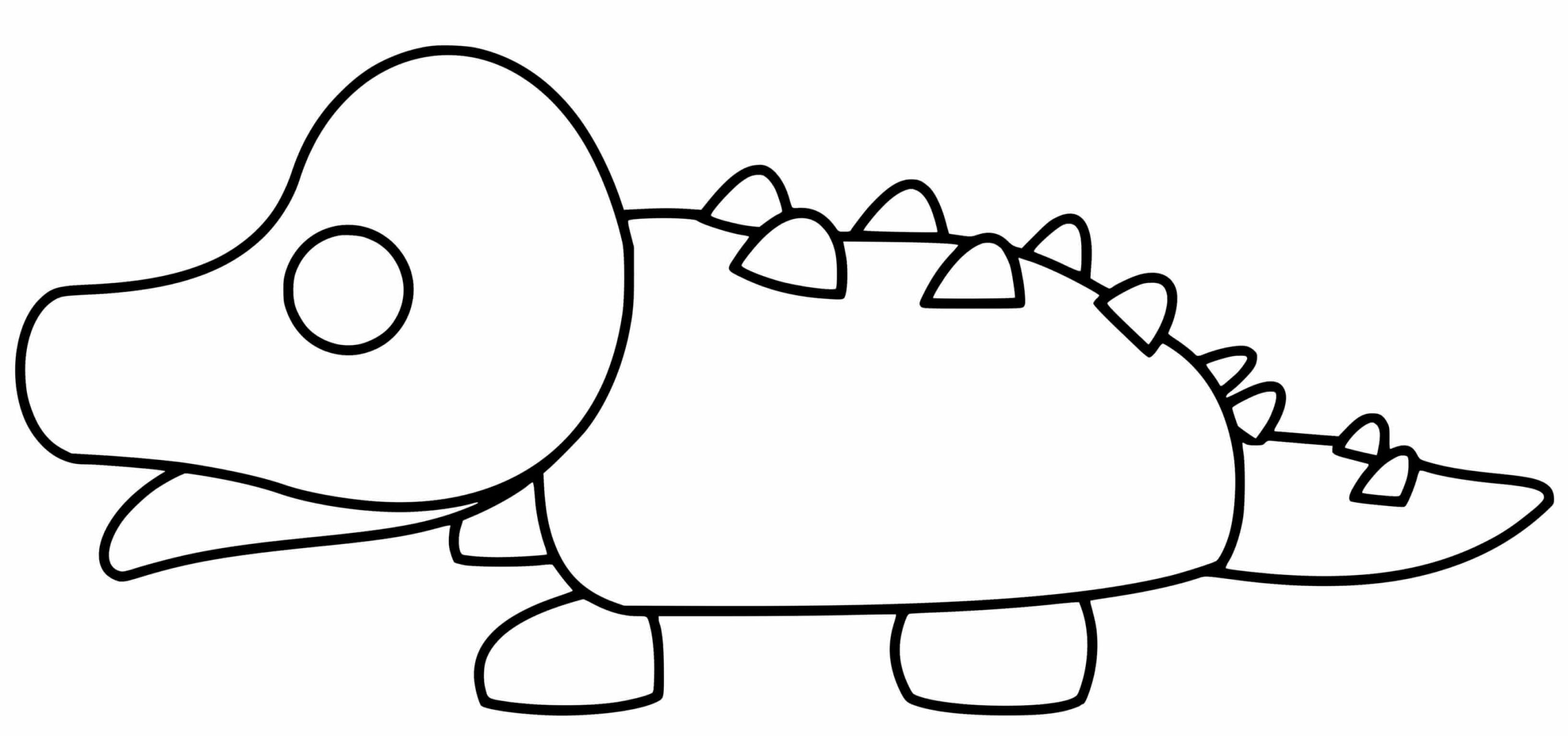 dibujo retrato de cocodrilo para imprimir y colorear