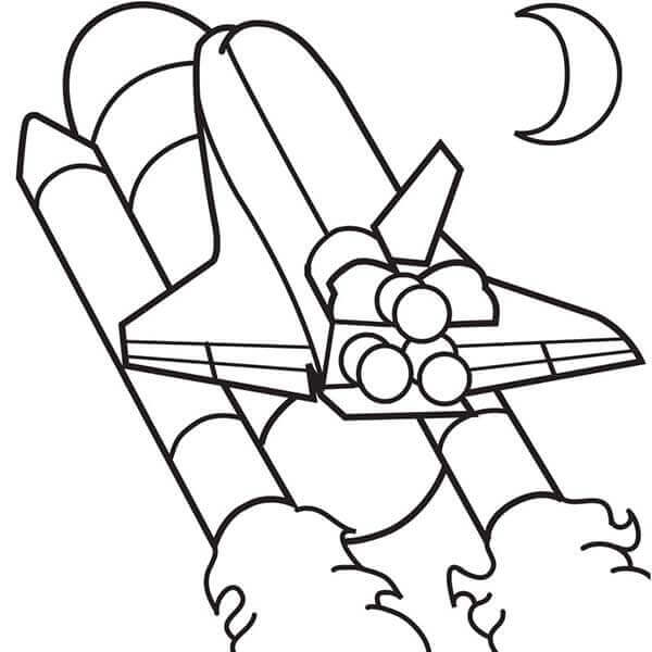 Dibujo de Cohete 1 para Colorear y Imprimir