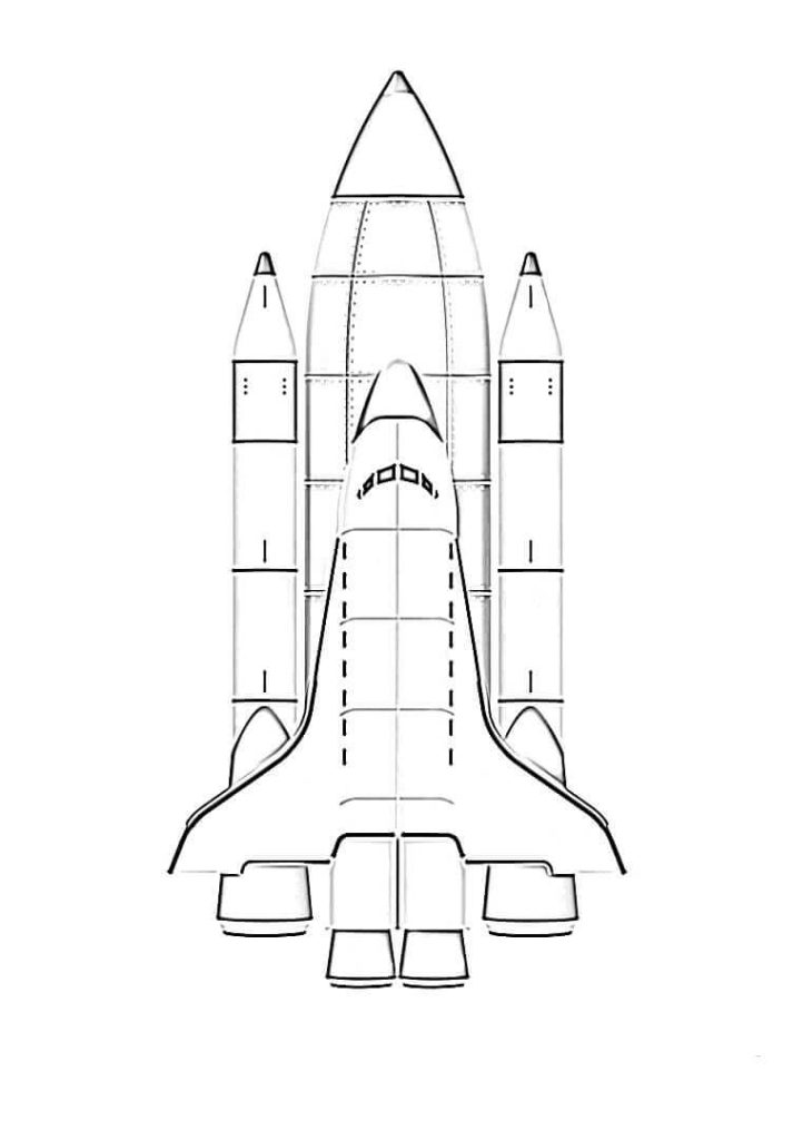 Dibujo de Cohete Morden para Colorear y Imprimir