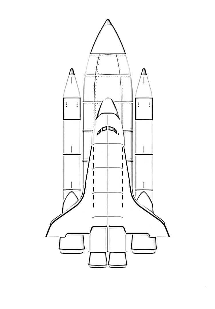 Dibujo de Cohete Morden para Colorear y Imprimir