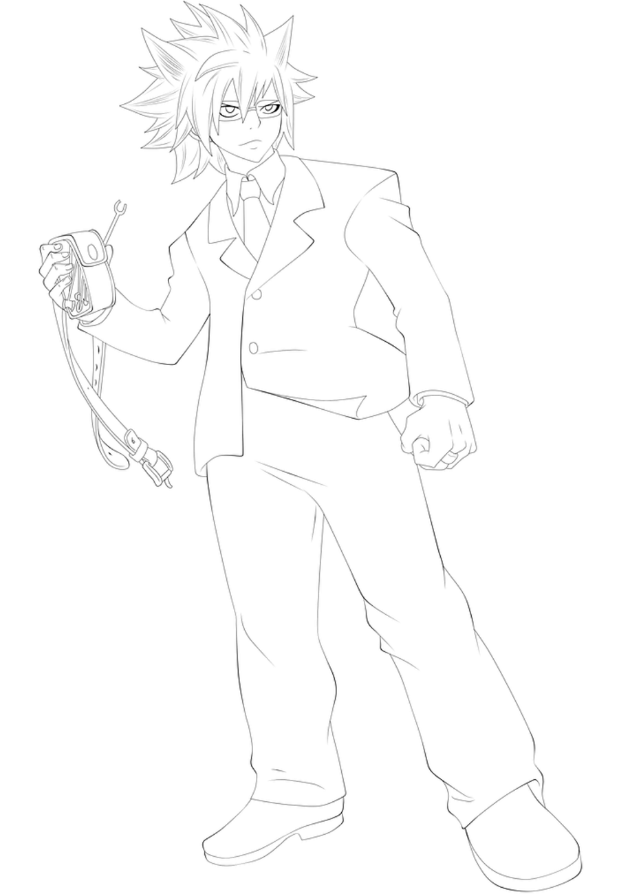 Dibujo de Loki En Cola de Hada por Minouze para Colorear y Imprimir